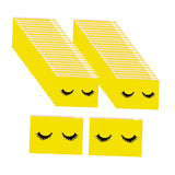 Maxbell Multipurpose 50Pcs Eyelash Bags Eyelash Makeup Bags with Zipper Lightweight L yellow