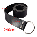 Maxbell Medieval Waist Ring Belt Parts PU Leather for Men Women Christmas Party Black B