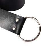 Maxbell Medieval Waist Ring Belt Parts PU Leather for Men Women Christmas Party Black B