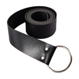 Maxbell Medieval Waist Ring Belt Parts PU Leather for Men Women Christmas Party Black B