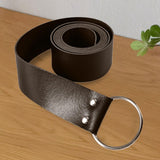 Maxbell Medieval Waist Ring Belt Parts PU Leather for Men Women Christmas Party Brown B