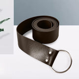 Maxbell Medieval Waist Ring Belt Parts PU Leather for Men Women Christmas Party Brown B