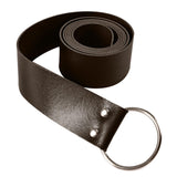 Maxbell Medieval Waist Ring Belt Parts PU Leather for Men Women Christmas Party Brown B