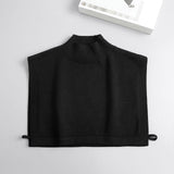 Maxbell Fake Collar Turtleneck Removable Winter Soft High Neck for Blouse Shirt black
