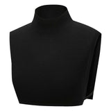 Maxbell Fake Collar Turtleneck Removable Winter Soft High Neck for Blouse Shirt black