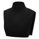 Maxbell Fake Collar Turtleneck Removable Winter Soft High Neck for Blouse Shirt black