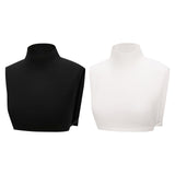Maxbell Fake Collar Turtleneck Removable Winter Soft High Neck for Blouse Shirt black