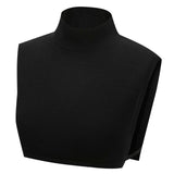 Maxbell Fake Collar Turtleneck Removable Winter Soft High Neck for Blouse Shirt black