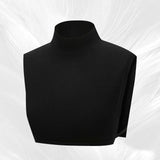 Maxbell Fake Collar Turtleneck Removable Winter Soft High Neck for Blouse Shirt black