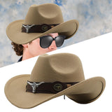 Maxbell Cowgirl Hat Breathable Casual Cowboy Hat for Women Men Fall Short Trips Camel