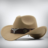 Maxbell Cowgirl Hat Breathable Casual Cowboy Hat for Women Men Fall Short Trips Camel