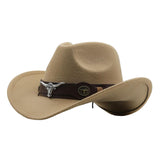 Maxbell Cowgirl Hat Breathable Casual Cowboy Hat for Women Men Fall Short Trips Camel