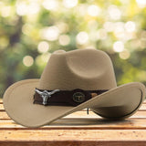 Maxbell Cowgirl Hat Breathable Casual Cowboy Hat for Women Men Fall Short Trips Camel