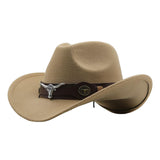 Maxbell Cowgirl Hat Breathable Casual Cowboy Hat for Women Men Fall Short Trips Camel