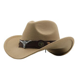 Maxbell Cowgirl Hat Breathable Casual Cowboy Hat for Women Men Fall Short Trips Camel