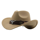 Maxbell Cowgirl Hat Breathable Casual Cowboy Hat for Women Men Fall Short Trips Camel