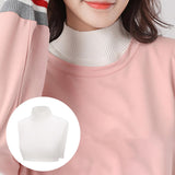 Maxbell Fake Collar Turtleneck Removable Winter Soft High Neck for Blouse Shirt white