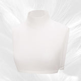 Maxbell Fake Collar Turtleneck Removable Winter Soft High Neck for Blouse Shirt white