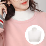 Maxbell Fake Collar Turtleneck Removable Winter Soft High Neck for Blouse Shirt white