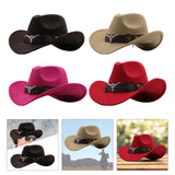 Maxbell Cowgirl Hat Breathable Casual Cowboy Hat for Women Men Fall Short Trips Coffee