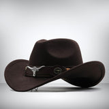 Maxbell Cowgirl Hat Breathable Casual Cowboy Hat for Women Men Fall Short Trips Coffee