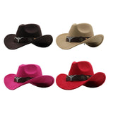 Maxbell Cowgirl Hat Breathable Casual Cowboy Hat for Women Men Fall Short Trips Coffee