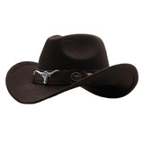 Maxbell Cowgirl Hat Breathable Casual Cowboy Hat for Women Men Fall Short Trips Coffee