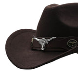 Maxbell Cowgirl Hat Breathable Casual Cowboy Hat for Women Men Fall Short Trips Coffee