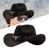 Maxbell Cowgirl Hat Breathable Casual Cowboy Hat for Women Men Fall Short Trips Coffee