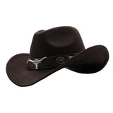 Maxbell Cowgirl Hat Breathable Casual Cowboy Hat for Women Men Fall Short Trips Coffee