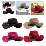 Maxbell Cowgirl Hat Breathable Casual Cowboy Hat for Women Men Fall Short Trips Coffee