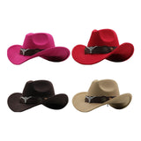 Maxbell Cowgirl Hat Breathable Casual Cowboy Hat for Women Men Fall Short Trips Coffee