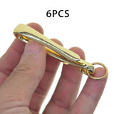 Maxbell 6Pcs Japanese Fish Hook Keychain Belt Clip Purse Wallet Holder Key light Aureate