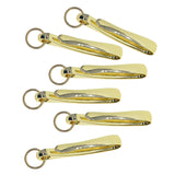 Maxbell 6Pcs Japanese Fish Hook Keychain Belt Clip Purse Wallet Holder Key light Aureate