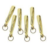 Maxbell 6Pcs Japanese Fish Hook Keychain Belt Clip Purse Wallet Holder Key light Aureate