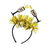Maxbell 2023 New Year Headbands Tiaras Glitter for New Year Eve Party Favors Holiday