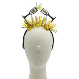 Maxbell 2023 New Year Headbands Tiaras Glitter for New Year Eve Party Favors Holiday