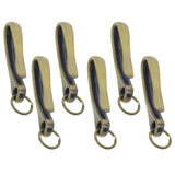 Maxbell 6Pcs Japanese Fish Hook Keychain Belt Clip Purse Wallet Holder Key bronze