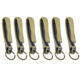 Maxbell 6Pcs Japanese Fish Hook Keychain Belt Clip Purse Wallet Holder Key bronze