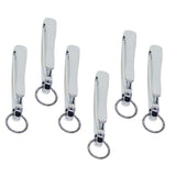 Maxbell 6Pcs Japanese Fish Hook Keychain Belt Clip Purse Wallet Holder Key Argent