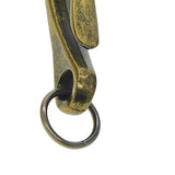 Maxbell 6Pcs Japanese Fish Hook Keychain Belt Clip Purse Wallet Holder Key dark bronze