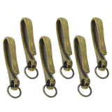 Maxbell 6Pcs Japanese Fish Hook Keychain Belt Clip Purse Wallet Holder Key dark bronze
