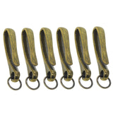 Maxbell 6Pcs Japanese Fish Hook Keychain Belt Clip Purse Wallet Holder Key dark bronze