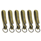 Maxbell 6Pcs Japanese Fish Hook Keychain Belt Clip Purse Wallet Holder Key dark bronze