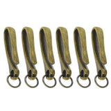 Maxbell 6Pcs Japanese Fish Hook Keychain Belt Clip Purse Wallet Holder Key dark bronze