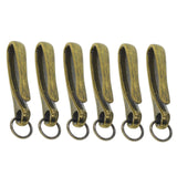 Maxbell 6Pcs Japanese Fish Hook Keychain Belt Clip Purse Wallet Holder Key dark bronze