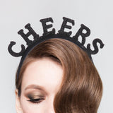 Maxbell New Year Headband Party Hair Hoop Glitter Letter Hairband for Xmas Costume CHEERS