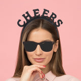 Maxbell New Year Headband Party Hair Hoop Glitter Letter Hairband for Xmas Costume CHEERS