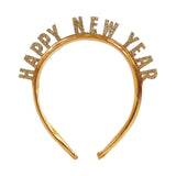 Maxbell New Year Headband Party Hair Hoop Glitter Letter Hairband for Xmas Costume HAPPY NEW YEAR