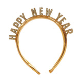 Maxbell New Year Headband Party Hair Hoop Glitter Letter Hairband for Xmas Costume HAPPY NEW YEAR